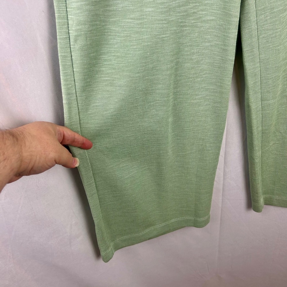 Chico's Zenergy Beach Slub Crop Pants Light Green Wide Leg Size 1 US 8 NEW - Picture 5 of 10